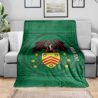 Personalized Glamorgan Wales Blanket Welsh Red Dragon And Daffodil - Wonder Print Shop