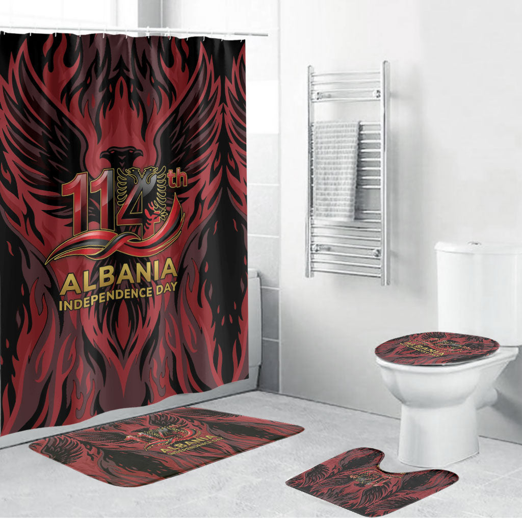 Albania Independence Day Bathroom Set Double Headed Eagle 114th Anniversary
