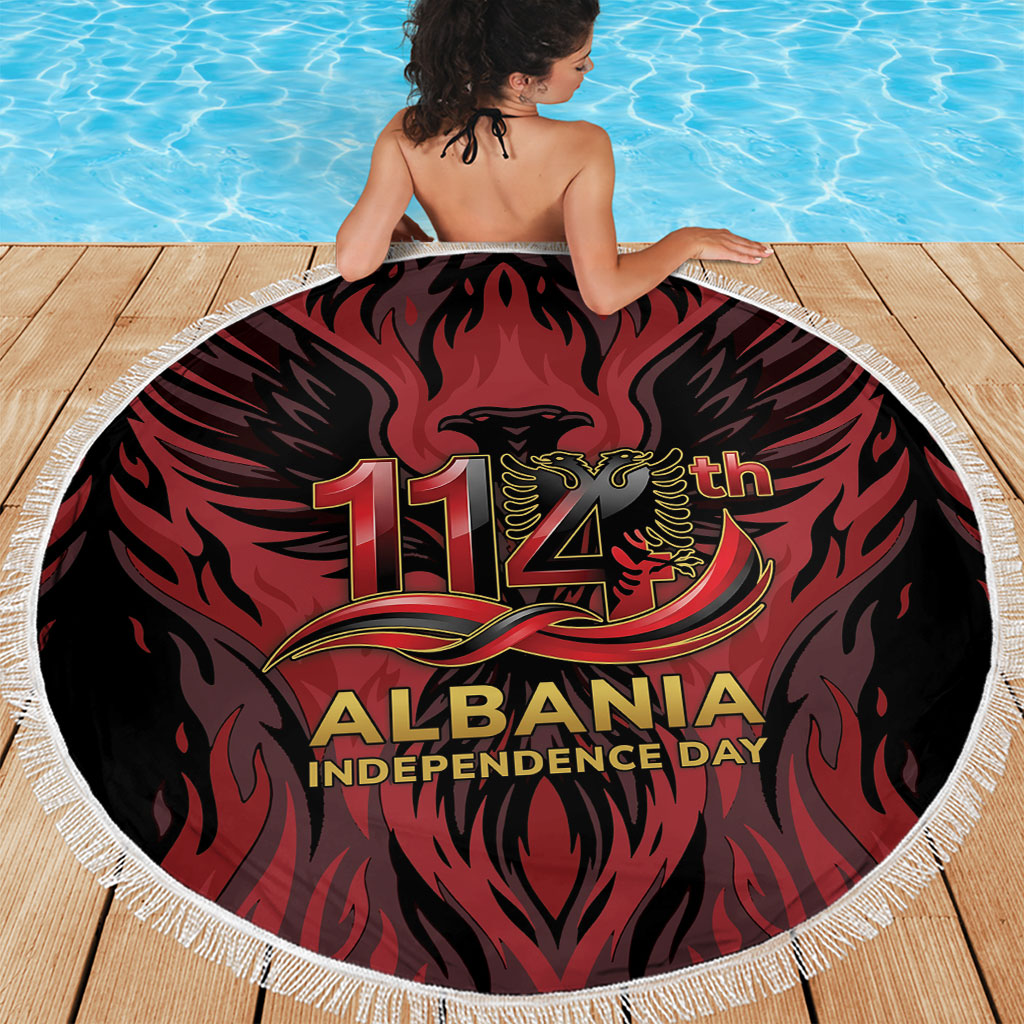 Albania Independence Day Beach Blanket Double Headed Eagle 114th Anniversary