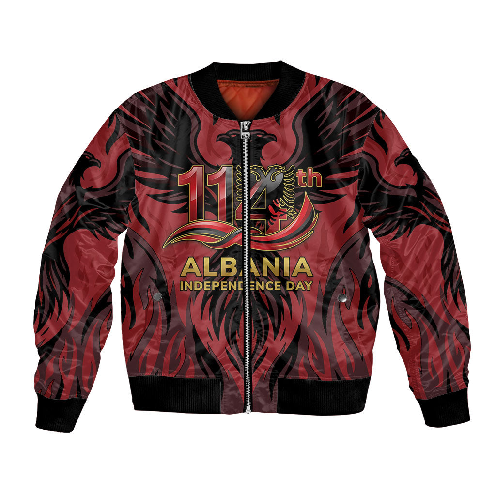 Personalized Albania Independence Day Bomber Jacket Double Headed Eagle 114th Anniversary
