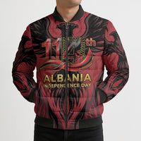 Personalized Albania Independence Day Bomber Puffer Jacket Double Headed Eagle 114th Anniversary
