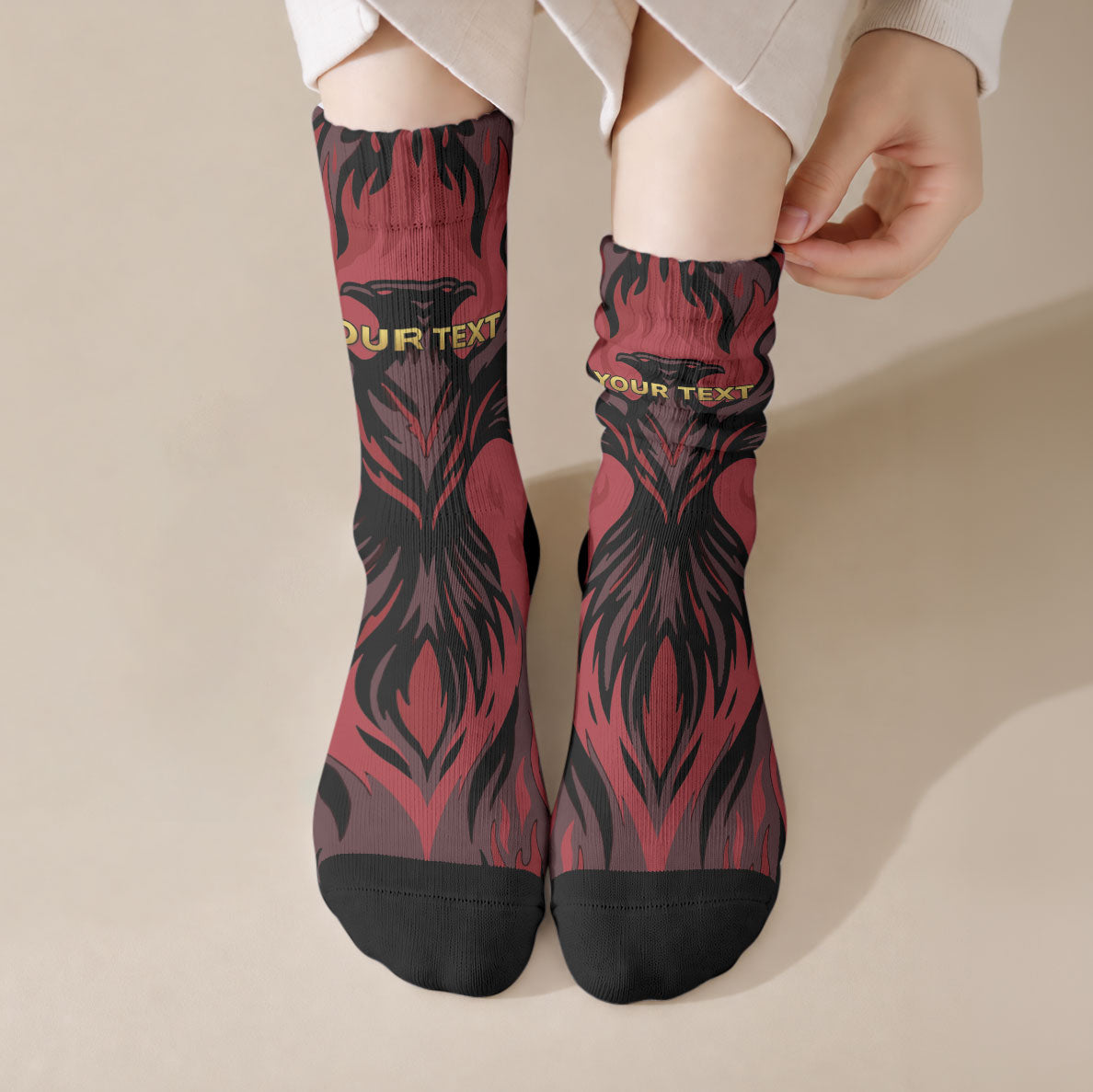 Personalized Albania Independence Day Crew Socks Double Headed Eagle 114th Anniversary