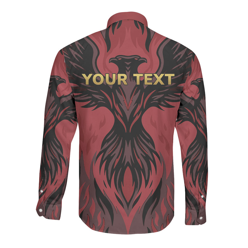 Personalized Albania Independence Day Long Sleeve Button Shirt Double Headed Eagle 114th Anniversary