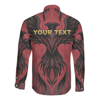 Personalized Albania Independence Day Long Sleeve Button Shirt Double Headed Eagle 114th Anniversary