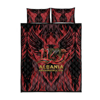 Albania Independence Day Quilt Bed Set Double Headed Eagle 114th Anniversary