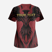 Personalized Albania Independence Day Scrub Top Double Headed Eagle 114th Anniversary