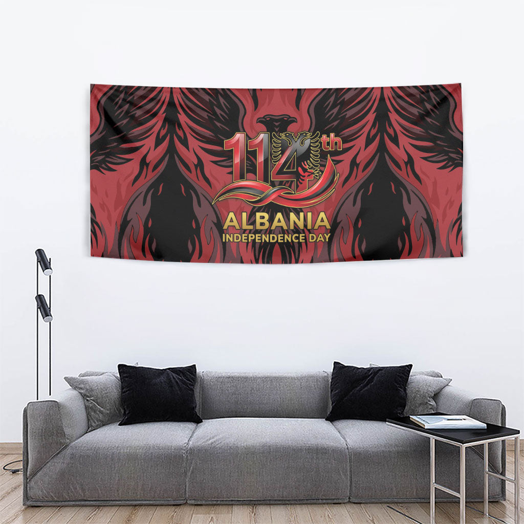 Albania Independence Day Tapestry Double Headed Eagle 114th Anniversary