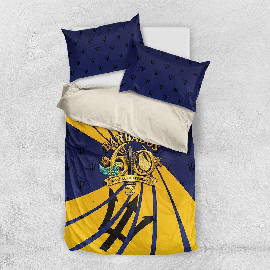 Barbados Independence Day Bedding Set 60th Anniversary Barbados Trident