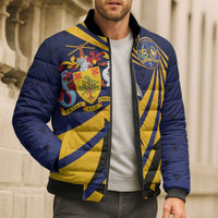 Barbados Independence Day Bomber Puffer Jacket 60th Anniversary Barbados Trident