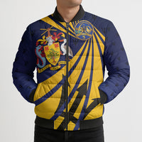 Barbados Independence Day Bomber Puffer Jacket 60th Anniversary Barbados Trident