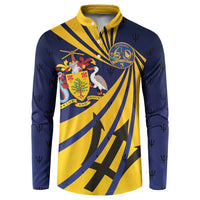Barbados Independence Day Button Sweatshirt 60th Anniversary Barbados Trident