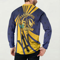 Barbados Independence Day Button Sweatshirt 60th Anniversary Barbados Trident