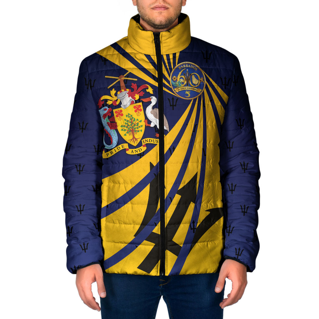 Barbados Independence Day Padded Jacket 60th Anniversary Barbados Trident