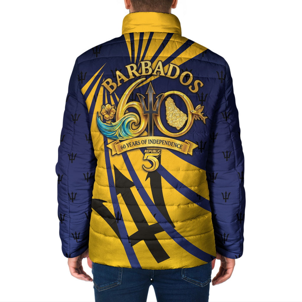 Barbados Independence Day Padded Jacket 60th Anniversary Barbados Trident