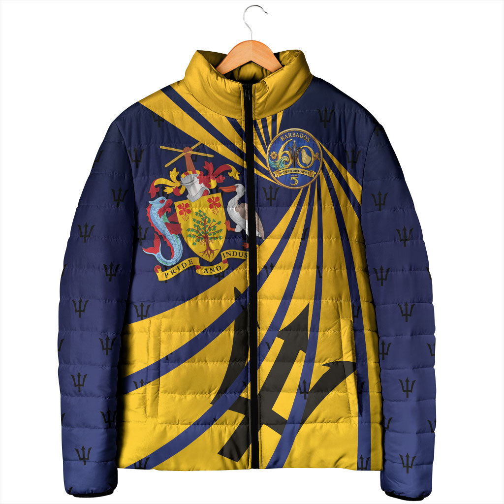 Barbados Independence Day Padded Jacket 60th Anniversary Barbados Trident