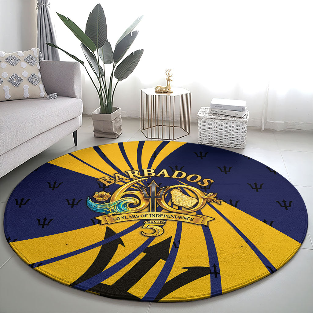 Barbados Independence Day Round Carpet 60th Anniversary Barbados Trident