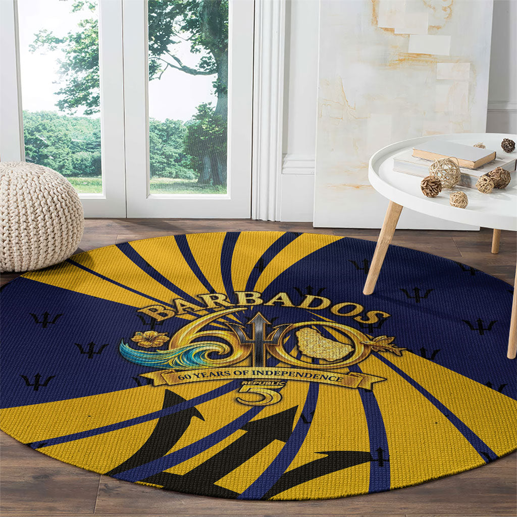 Barbados Independence Day Round Carpet 60th Anniversary Barbados Trident