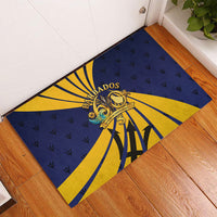 Barbados Independence Day Rubber Doormat 60th Anniversary Barbados Trident