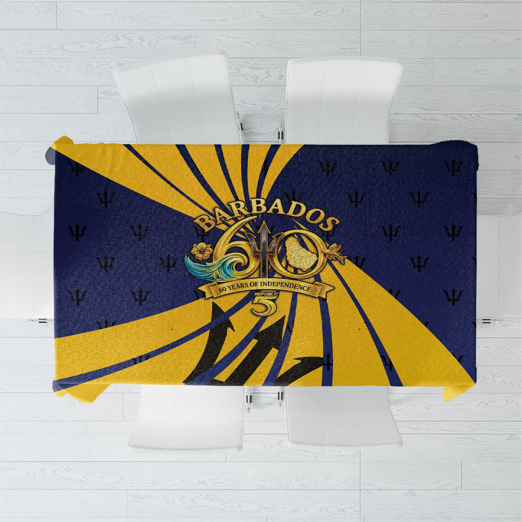 Barbados Independence Day Tablecloth 60th Anniversary Barbados Trident