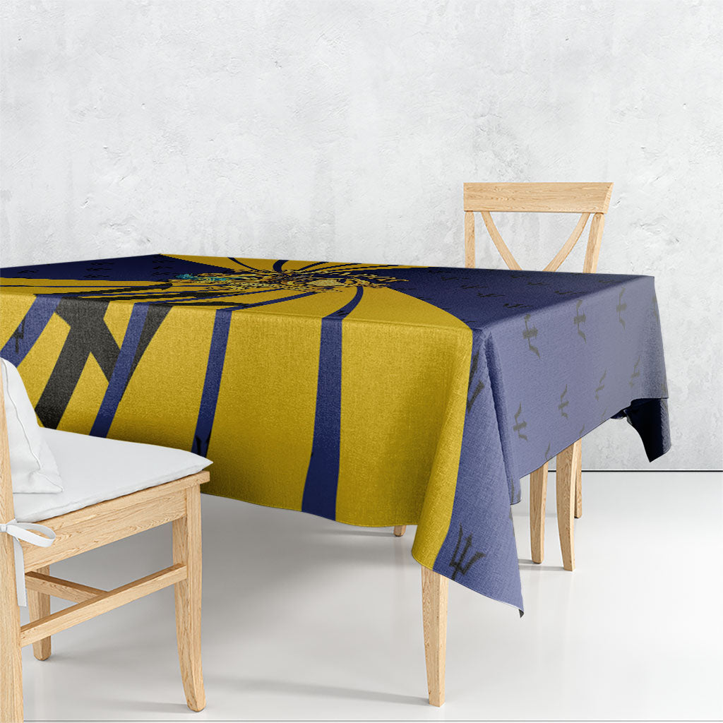 Barbados Independence Day Tablecloth 60th Anniversary Barbados Trident