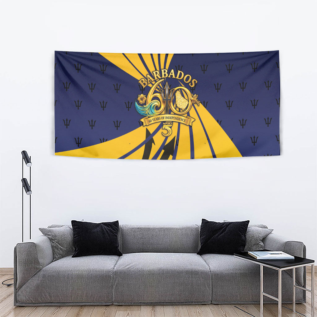 Barbados Independence Day Tapestry 60th Anniversary Barbados Trident
