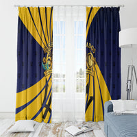 Barbados Independence Day Window Curtain 60th Anniversary Barbados Trident