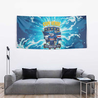 Blue Shark Cape Verde Football Tapestry First World Cup 2026 - Wonder Print Shop