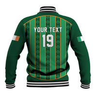 Custom Rugby Ireland Baseball Jacket Irish Lucky Shamrock