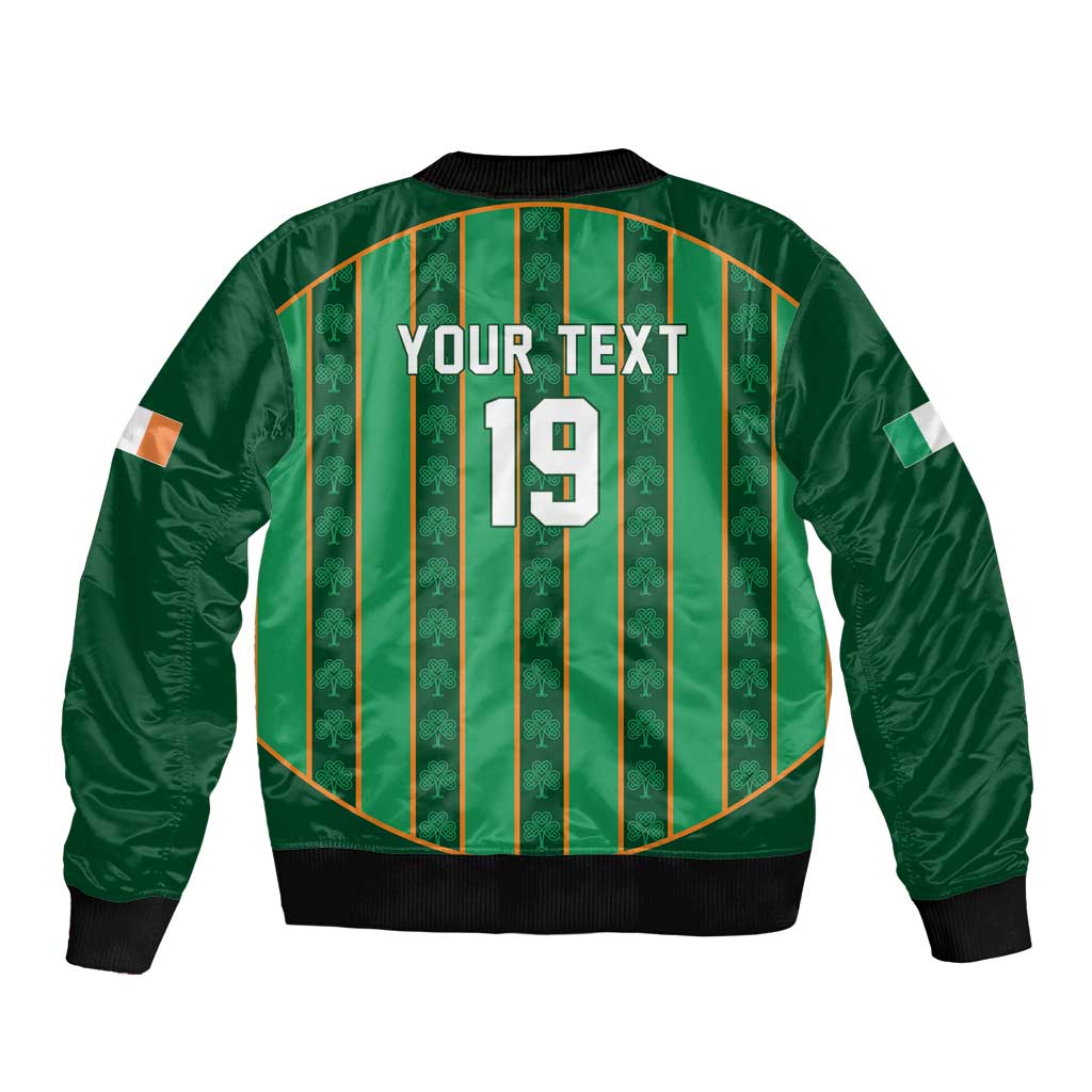 Custom Rugby Ireland Bomber Jacket Irish Lucky Shamrock