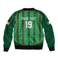 Custom Rugby Ireland Bomber Jacket Irish Lucky Shamrock