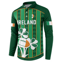 Custom Rugby Ireland Button Sweatshirt Irish Lucky Shamrock