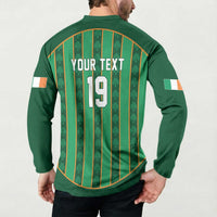 Custom Rugby Ireland Button Sweatshirt Irish Lucky Shamrock