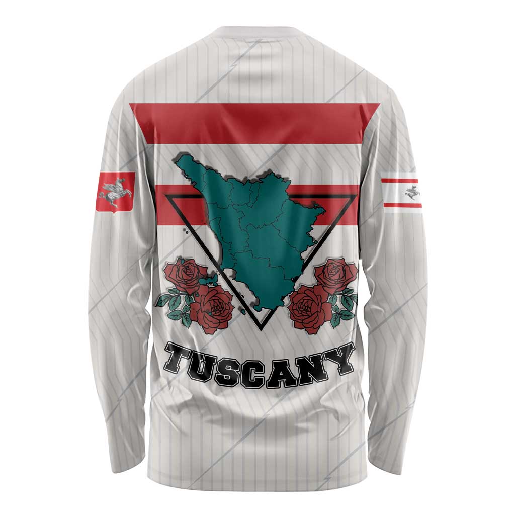 Italy Tuscany Long Sleeve Shirt Pegasus With Map Style LT19