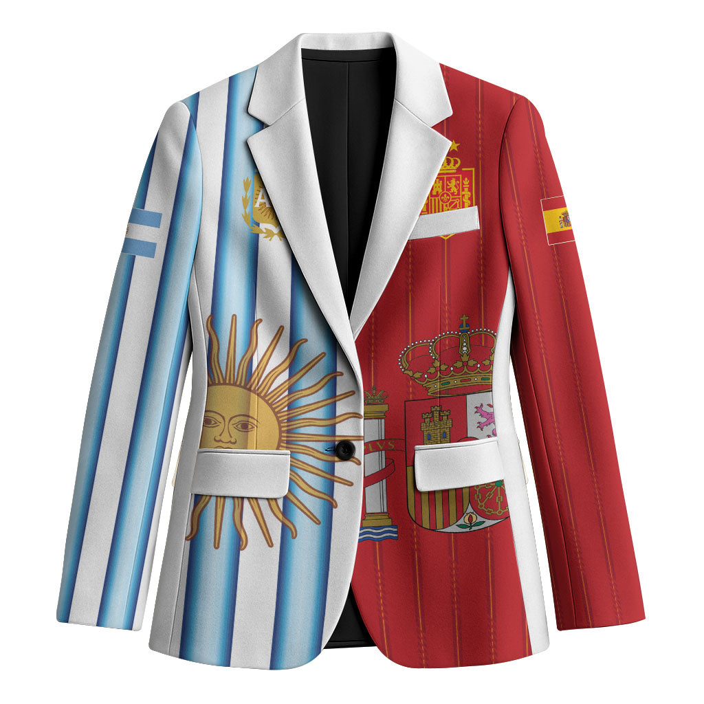 Custom Argentina Spain 2026 World Final Football Blazer Road To Glory