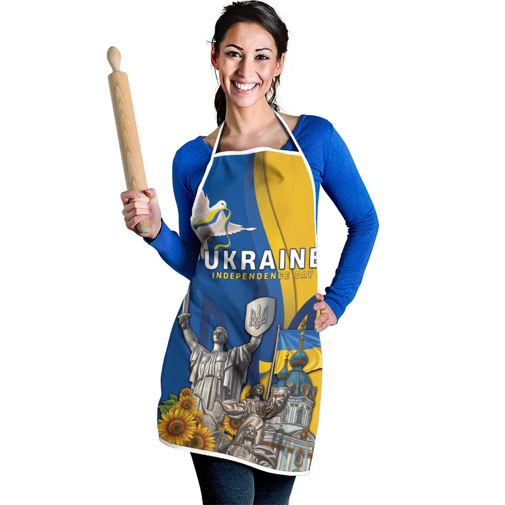 Ukraine Independence Day Apron Tryzub Heritage Freedom Pride