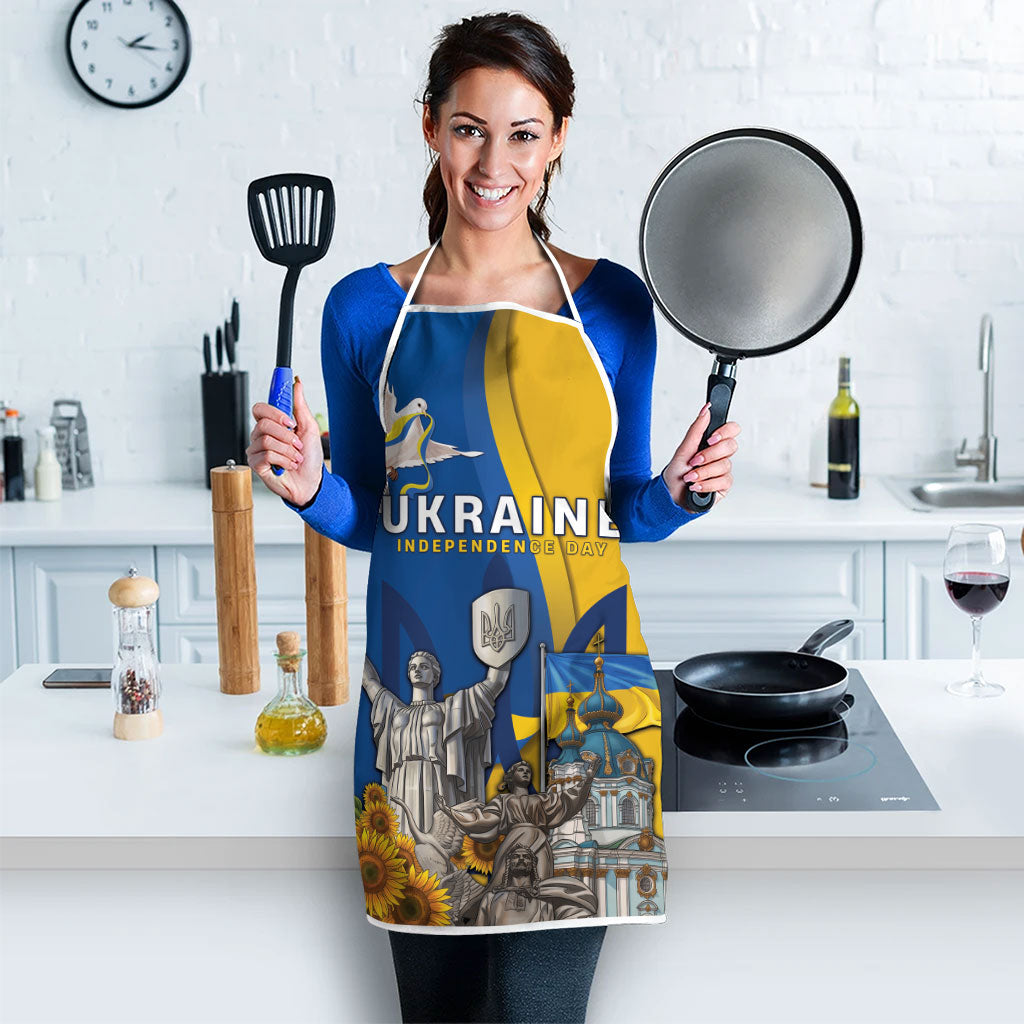 Ukraine Independence Day Apron Tryzub Heritage Freedom Pride
