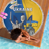 Ukraine Independence Day Beach Blanket Tryzub Heritage Freedom Pride