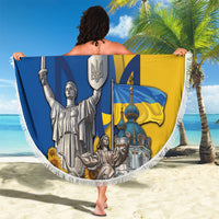 Ukraine Independence Day Beach Blanket Tryzub Heritage Freedom Pride