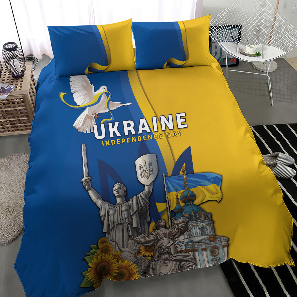 Ukraine Independence Day Bedding Set Tryzub Heritage Freedom Pride