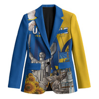 Personalized Ukraine Independence Day Blazer Tryzub Heritage Freedom Pride
