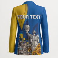 Personalized Ukraine Independence Day Blazer Tryzub Heritage Freedom Pride