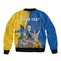 Personalized Ukraine Independence Day Bomber Jacket Tryzub Heritage Freedom Pride