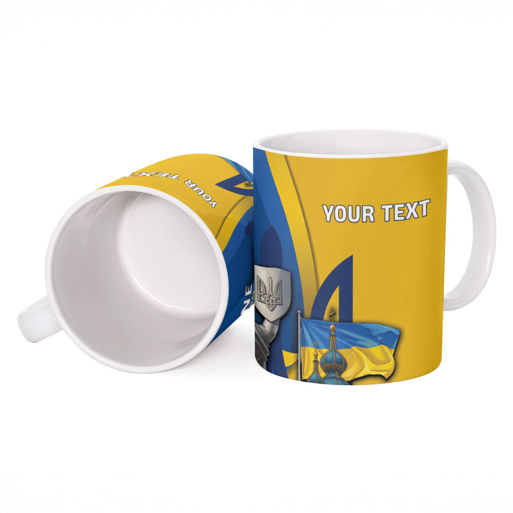 Personalized Ukraine Independence Day Ceramic Mug Tryzub Heritage Freedom Pride