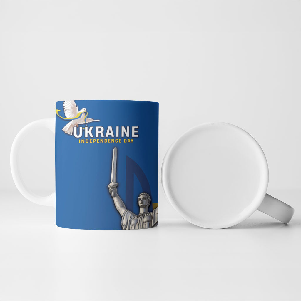 Personalized Ukraine Independence Day Ceramic Mug Tryzub Heritage Freedom Pride