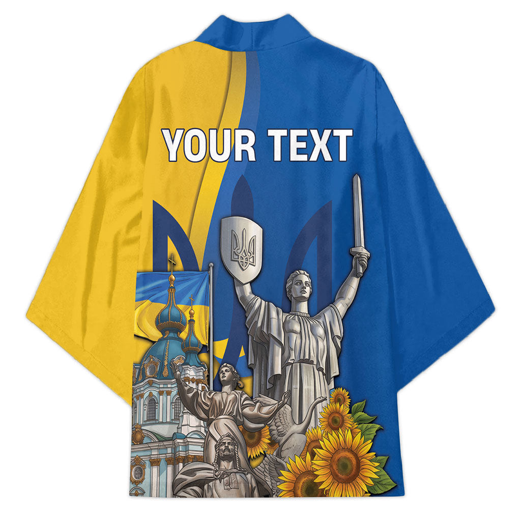 Personalized Ukraine Independence Day Kimono Tryzub Heritage Freedom Pride