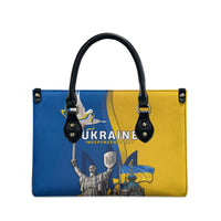 Ukraine Independence Day Leather Bag Tryzub Heritage Freedom Pride