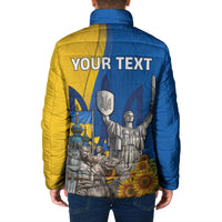 Personalized Ukraine Independence Day Padded Jacket Tryzub Heritage Freedom Pride