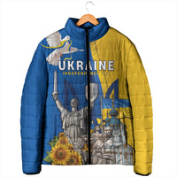 Personalized Ukraine Independence Day Padded Jacket Tryzub Heritage Freedom Pride