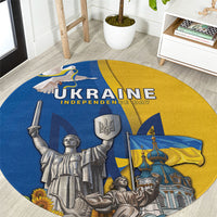 Ukraine Independence Day Round Carpet Tryzub Heritage Freedom Pride