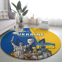 Ukraine Independence Day Round Carpet Tryzub Heritage Freedom Pride